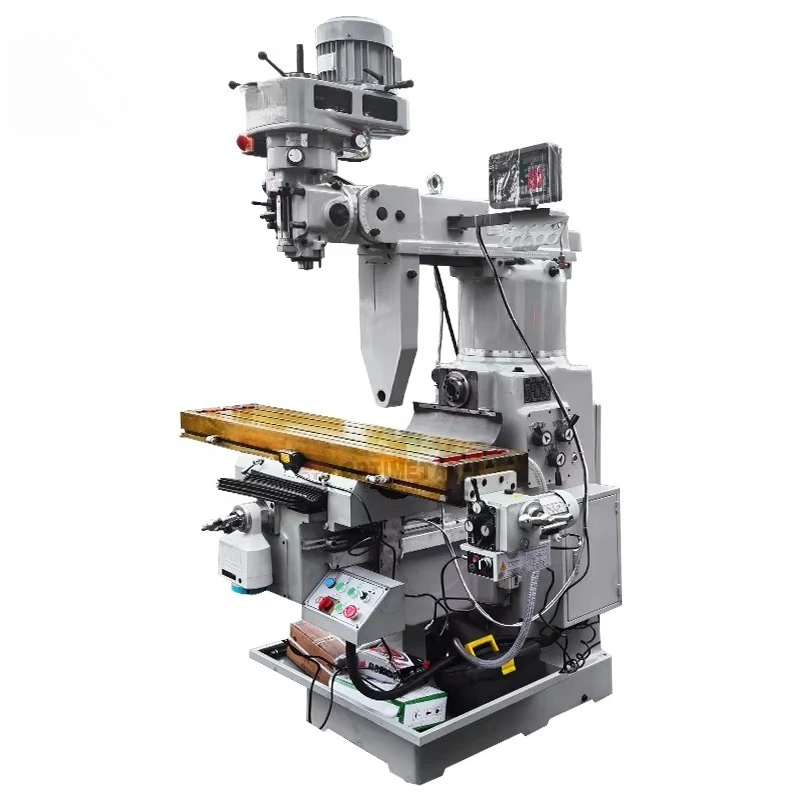 M5WH Vertical Turret Milling Machine 380V with Z-axis Extension for Manual Drilling and Milling & Turret Head