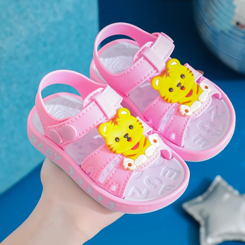 Letnie miękkie podeszwy antypoślizgowe 1-3 lata Cartoon Little White Rabbit Baby Walking Shoes dla chłopców i dzieci Sandały