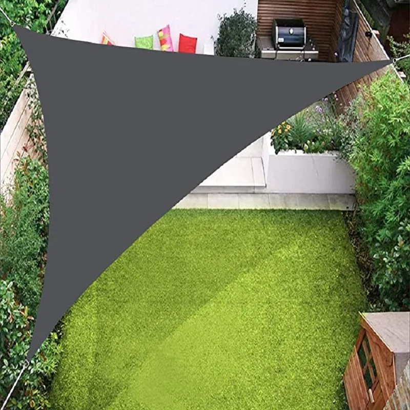 Garden Swimming Pool UV Protection Sunshade Sail Outdoor Waterproof Sunshade Sail Polyester Sunscreen Triangular Sunshade Sail