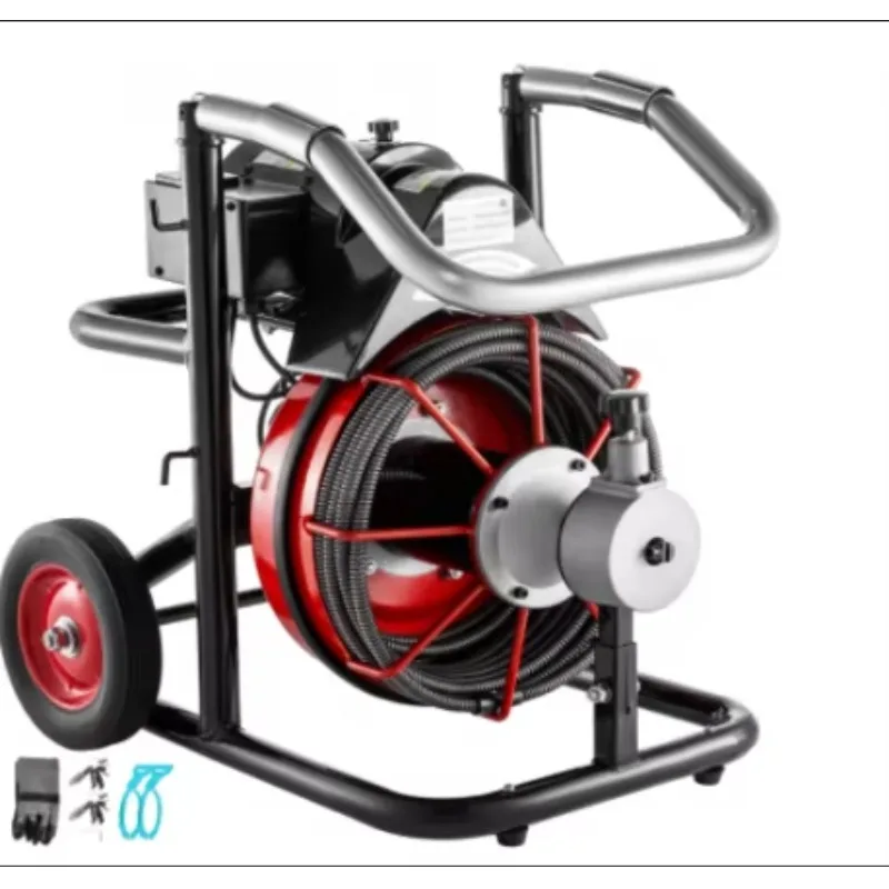 D-75F آلة تنظيف أنابيب الصرف الكهربائية المحمولة الصناعية المهنية السباكة الصحية الأنظف مع طول التجريف 30 متر #2