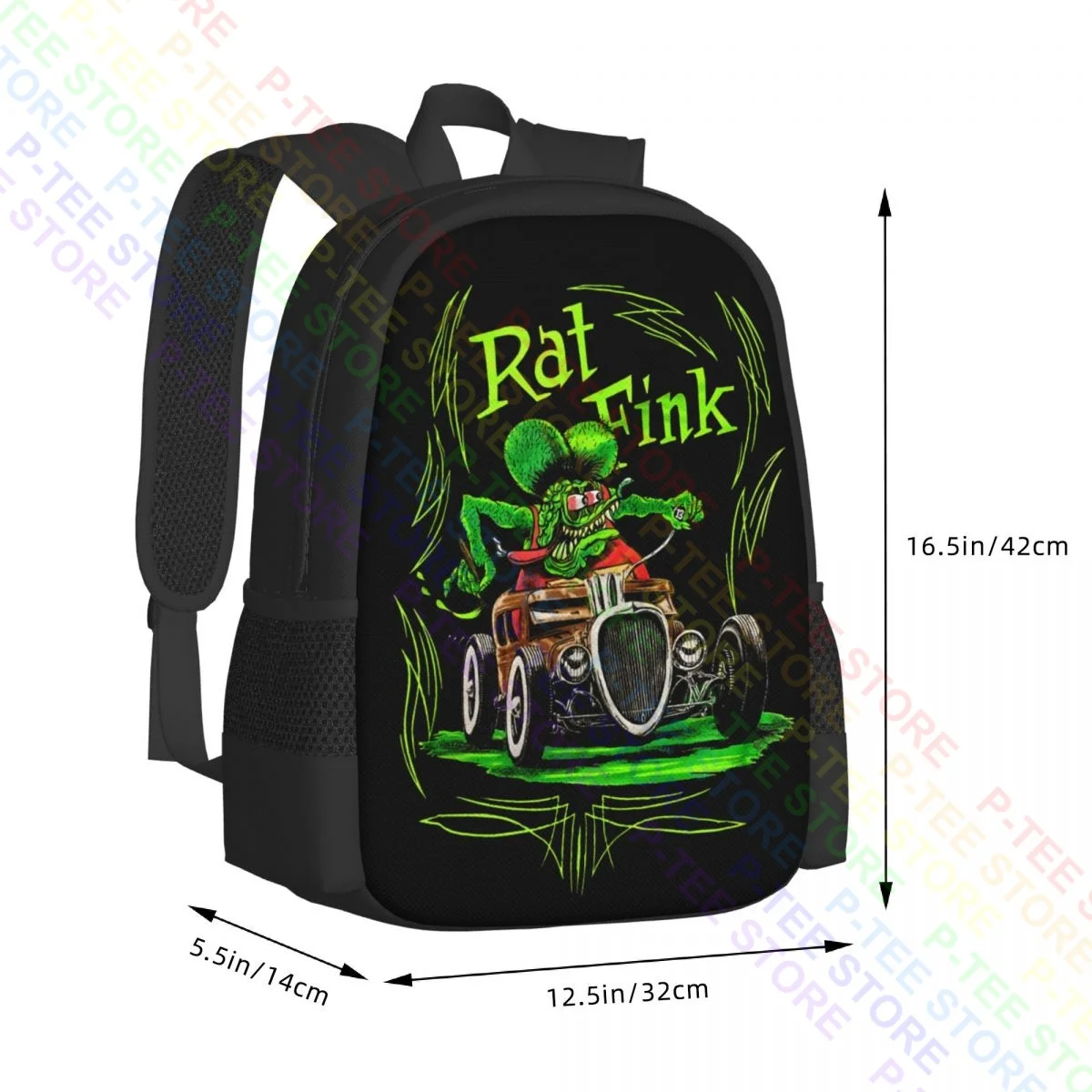 Rat Fink Ed Roth Drag Racing Hot Rod ClassicBackpack Large Capacity Fashion Outdoor Running