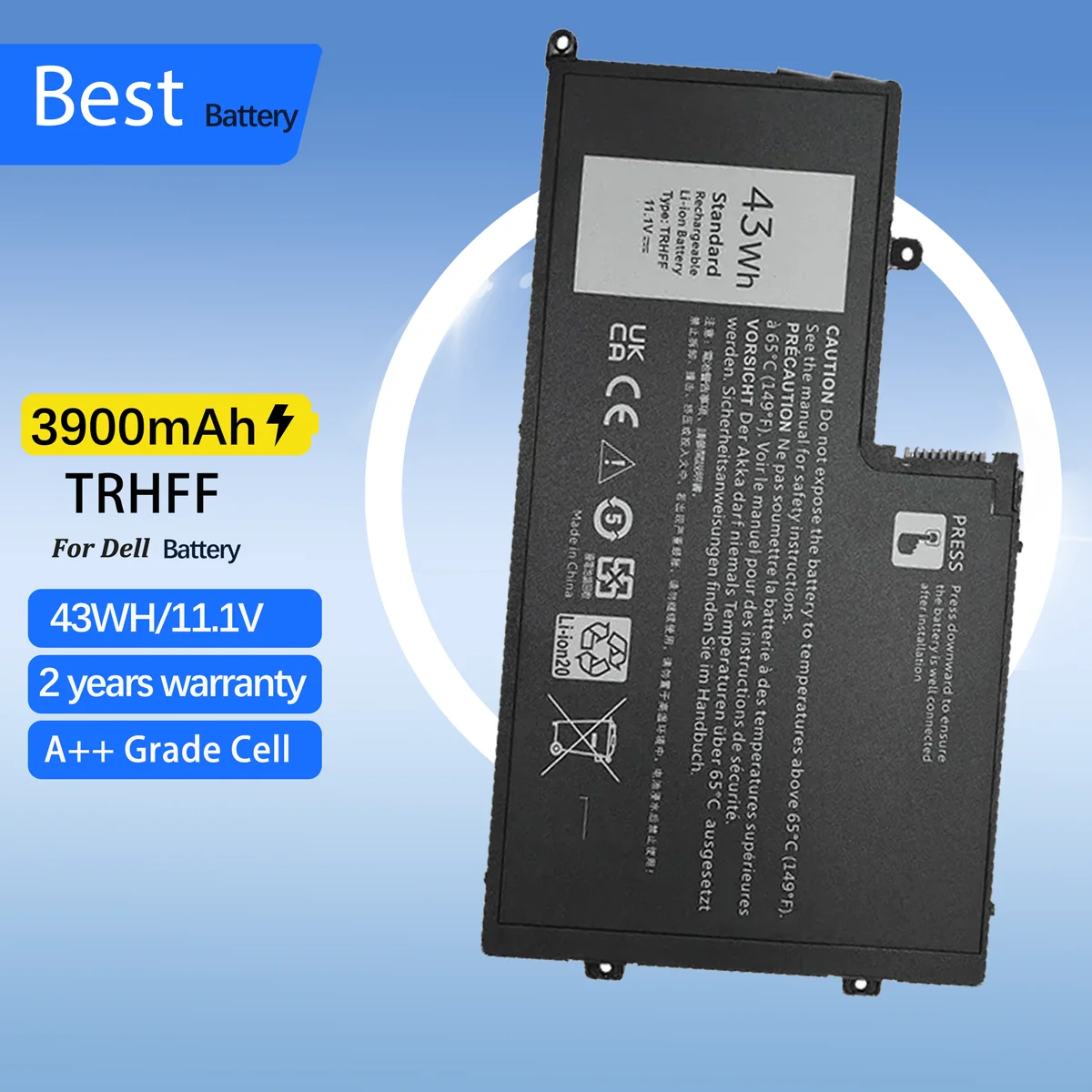 

Аккумулятор TRHFF для DELL Inspiron 14 5445 5447 5448 5457 15 5545 5547 5548 5557 Latitude 14-3450 15-3550, замена 1V2F6