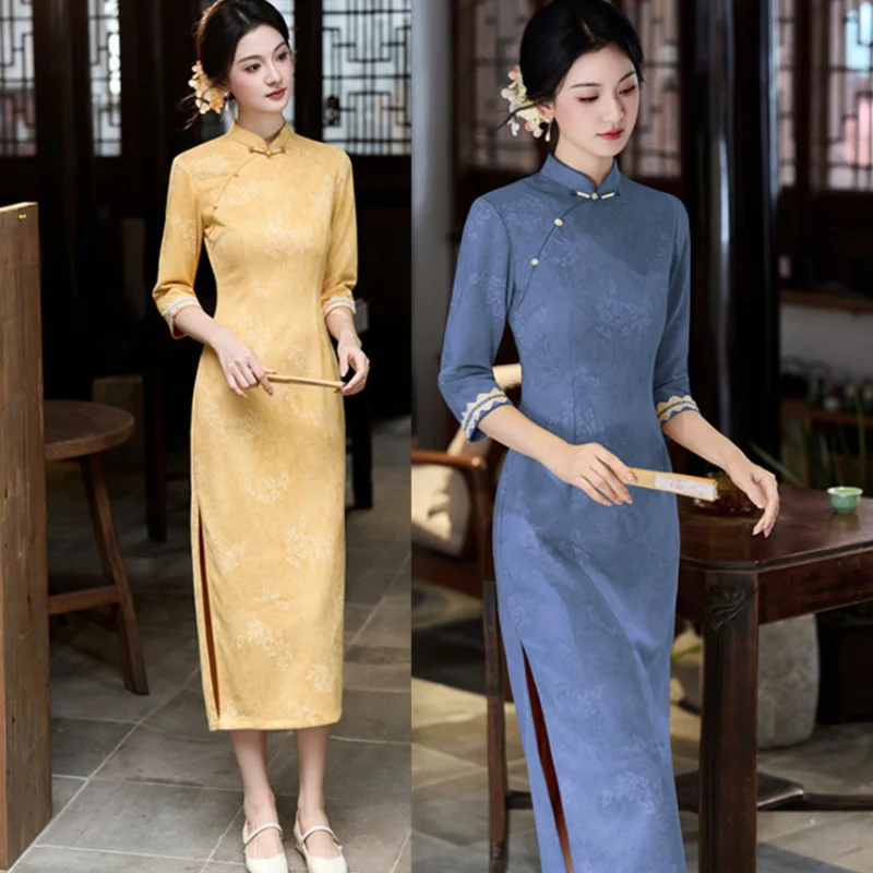 vestido-qipao-estampado-para-mujer-con-encaje-manga-tres-cuartos-cuello-mandarin-estilo-chino-vestido-vintage-con-botones-para-fiesta-vestidos