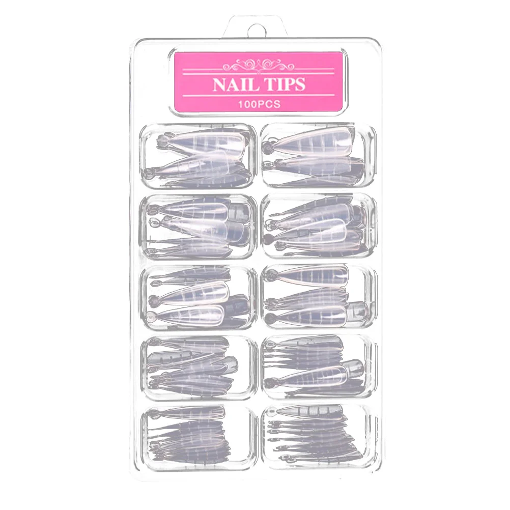 

100 Pcs Crystal Nail Plates Durable Lightweight Easy to Apply Beautiful Design Nail Accessory Perfect Gift Safe Nails