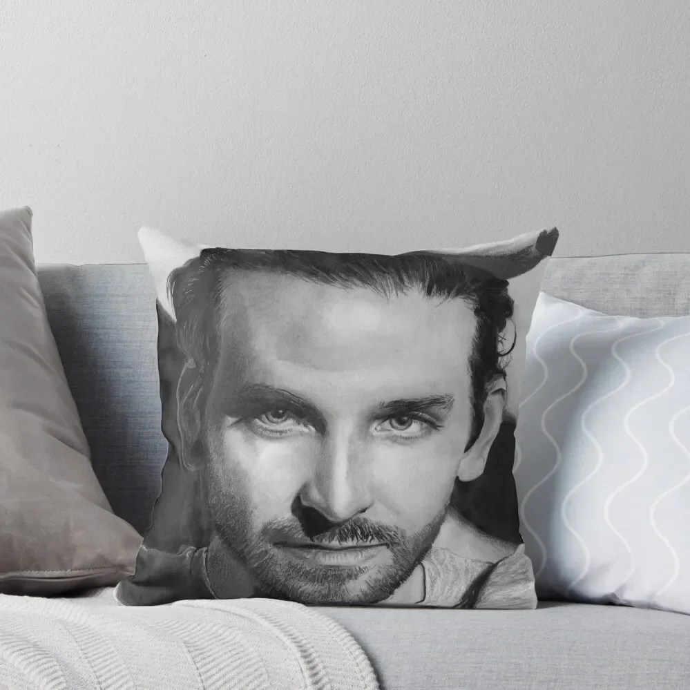 Bradley Cooper portrait Throw Pillow Luxury Living Room Decorative Cushions Sofa Cushion Cover Pillow