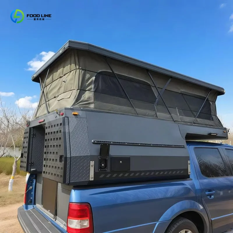 Custom Flat Deck Insert Truck Case Camper Pop Top Canopy for Road Pickup Camping