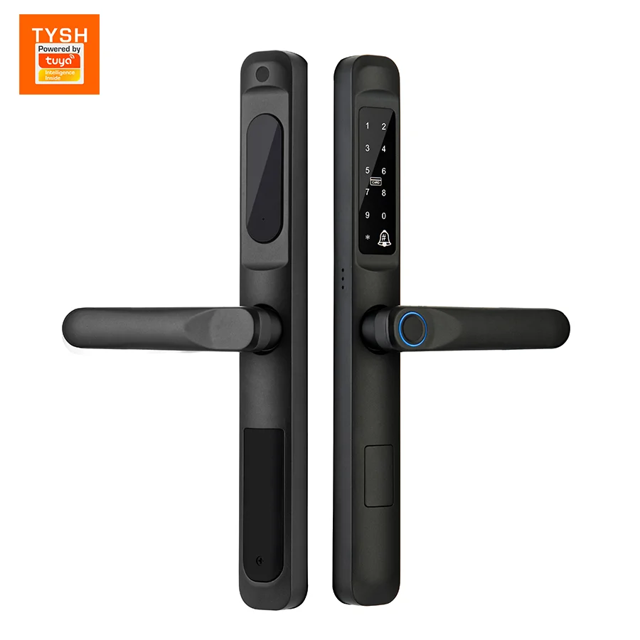

TYSH Tuya Electronic Intelligent Keyless Smart Lock Broken Bridge Aluminum Lock FingerPrints Password Slim Smart Lock