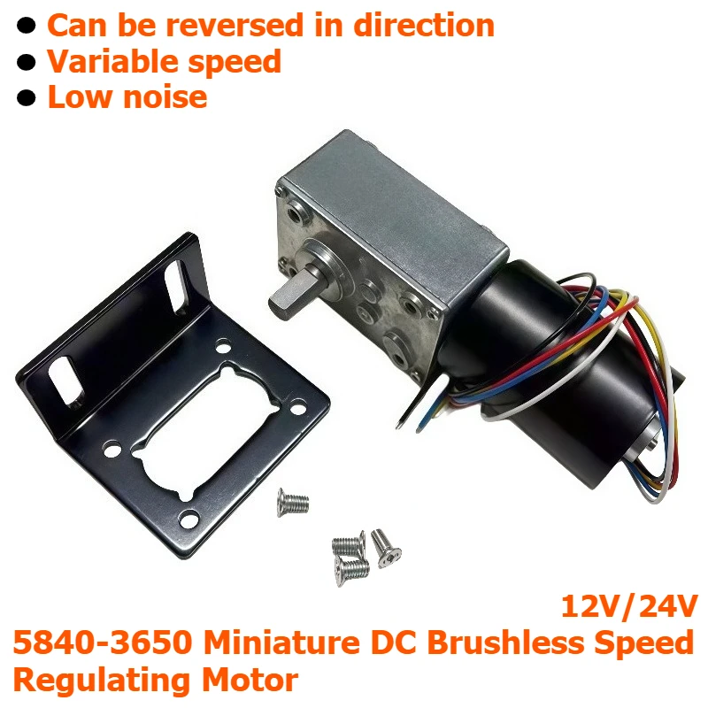 5840-3650 worm gear direct current gear reduction motor with self-locking function 12V/24V motor electric motor mini version