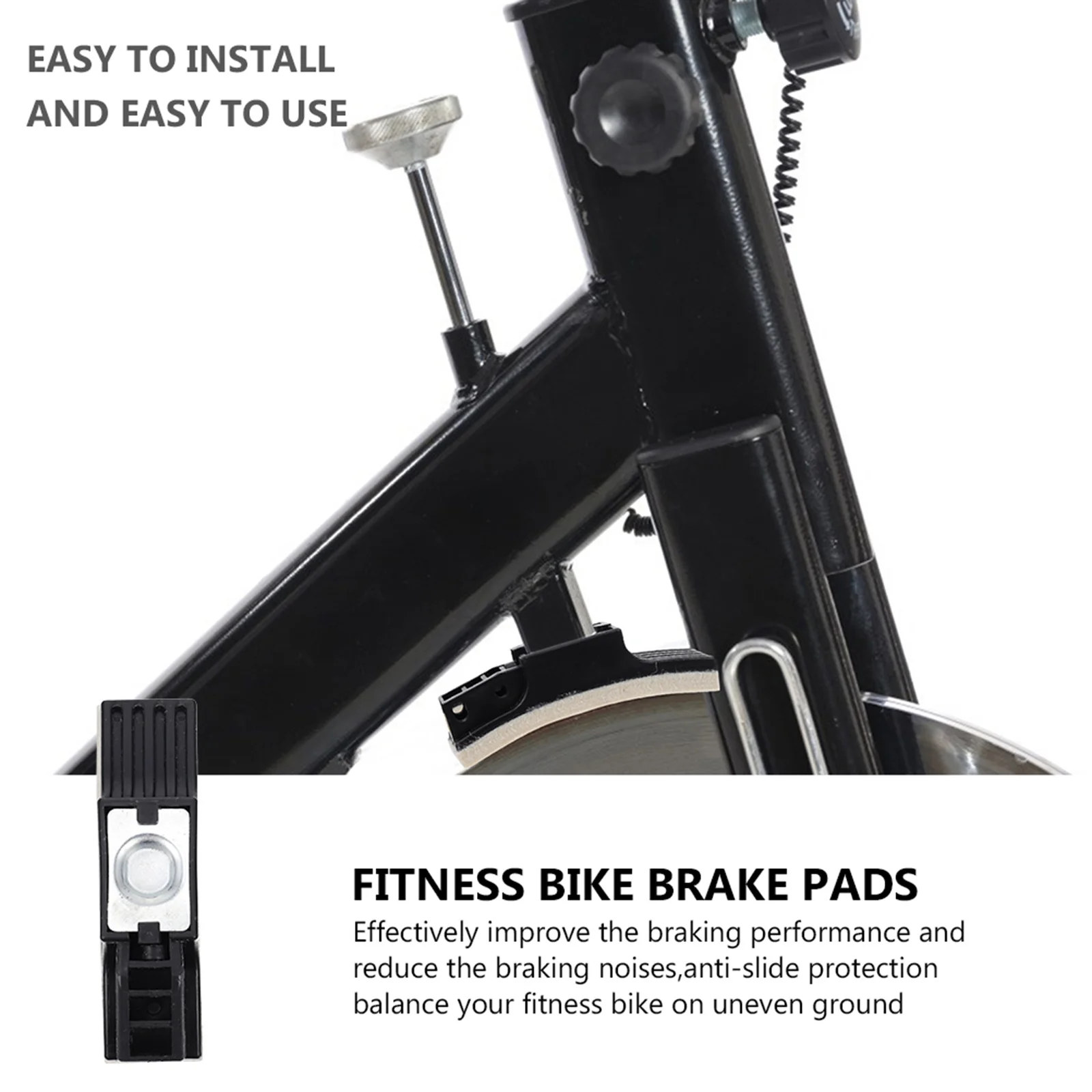 

2pcs Brake Block For Exercise Bike Durable Cycling Brake Pads Anti-Slip Fitness Bike Brakes Indoor Gym Accessories Plastic Felt