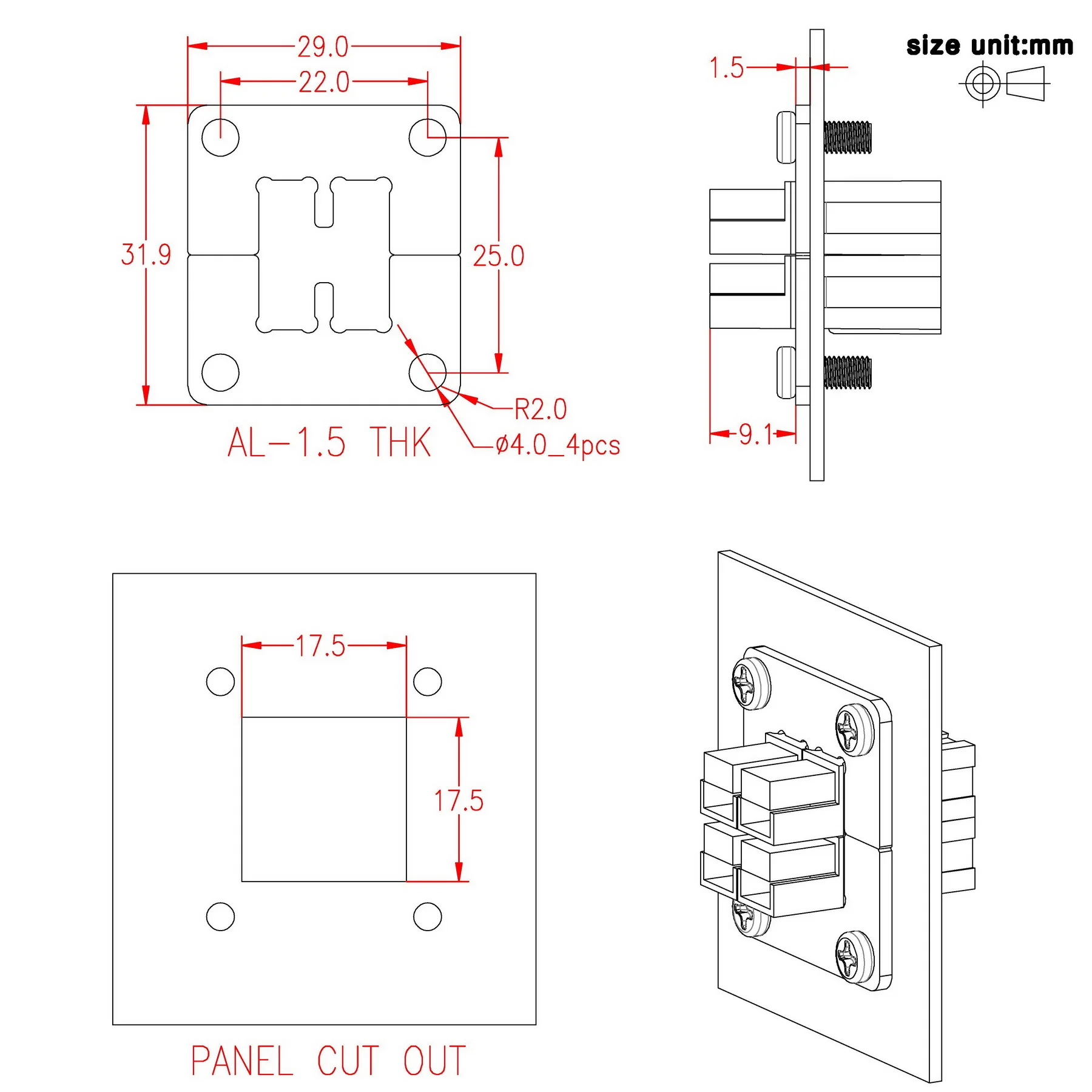 4 Poles Mounting Clamp Pair and 30Amp Powerpole Connector Kit