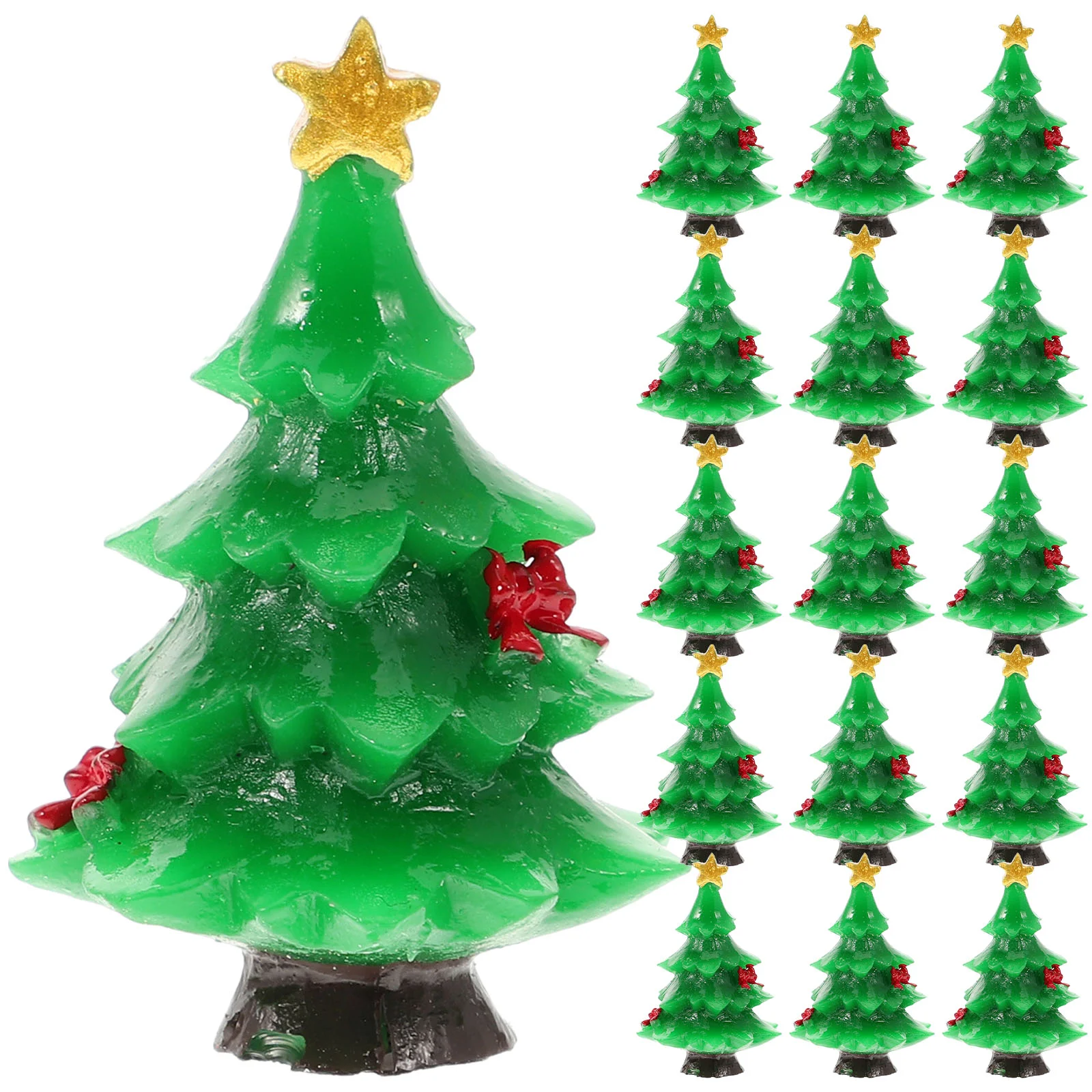 30 PCS Landscape Landscape Craft Xmas Tree Resin Christmas Decor Perfect for Desktop Resin nament Decor