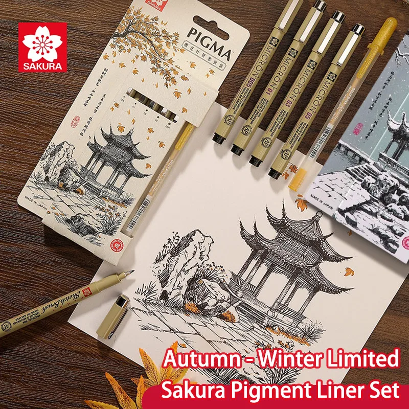 

Техническая ручка Сакура, водостойкая чернила в стиле комиксов, дизайн для рисования рук, эскизы, прецизионные иллюстраторы, пигментный лайнер, эскиз