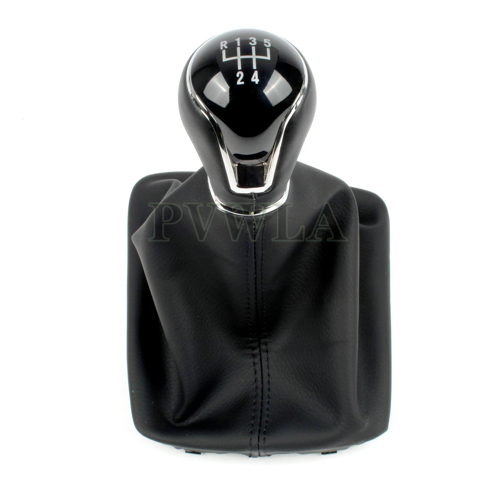 5/6 Speed Gear Stick Shift Knob With PU Leather Boot For SEAT Leon III 3 MK3 5F 2012 2013 2014 2015 2016 2017 Car-styling