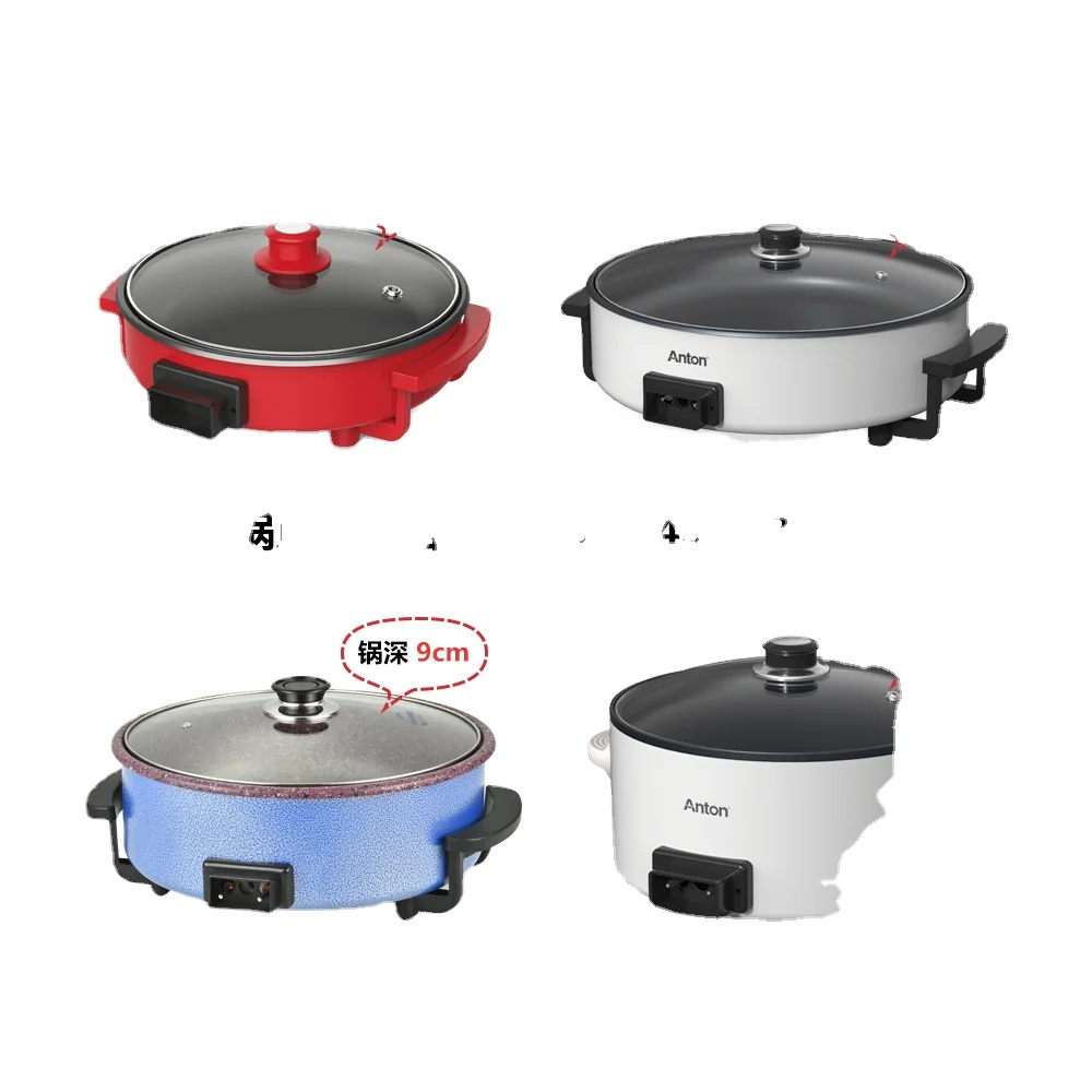 Wholesale electric frying pan Korean plug-in non-stick flat bottom baking pan pancake pizza pan baking machine electric baking p