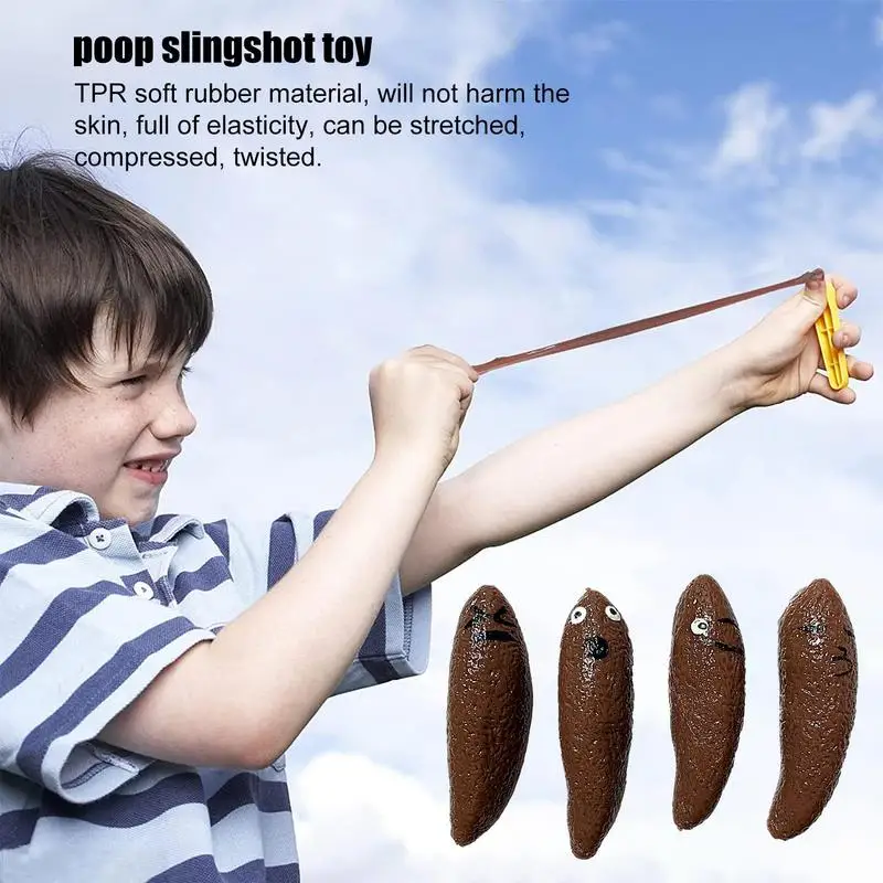 Slingshot Toys For Kids Creative Poop Shooter Game novità Toy Poop Toy For Boys Girls Kids Toddler adulti per la scuola di casa