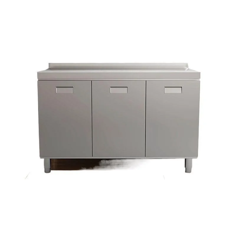 Overall 304 Stainless Steel Kitchen Cabinets, Household Stove Integrated Rural Kitchen Storage Cupboards Household