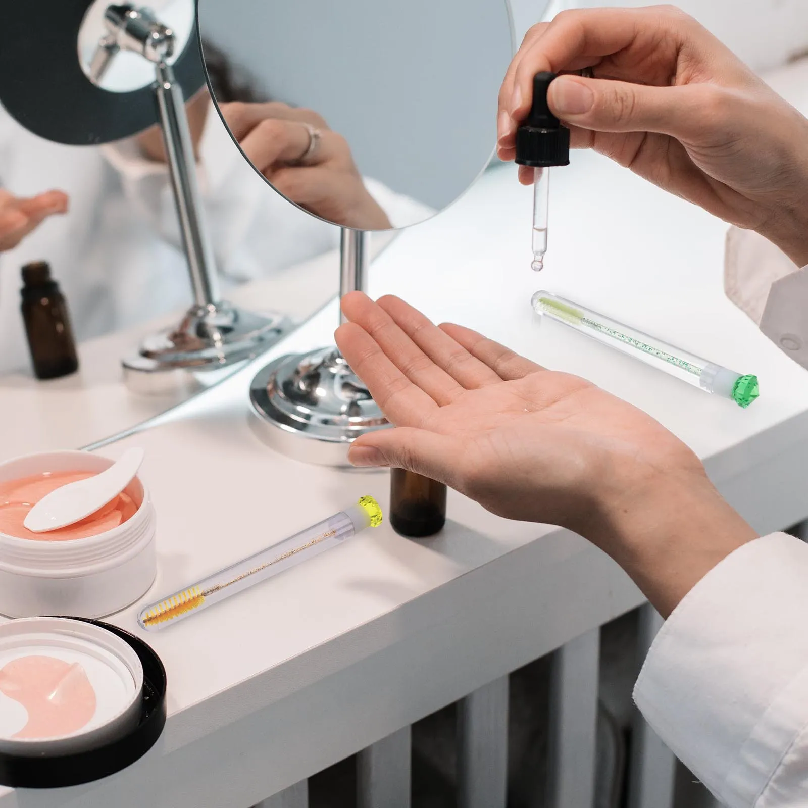 12 Stuks Wimperborstel Draagbare Lichtgewicht Mascara Wand Buizen Reizen Make-up Wimper Applicator Spiraalborstel Beauty Tool