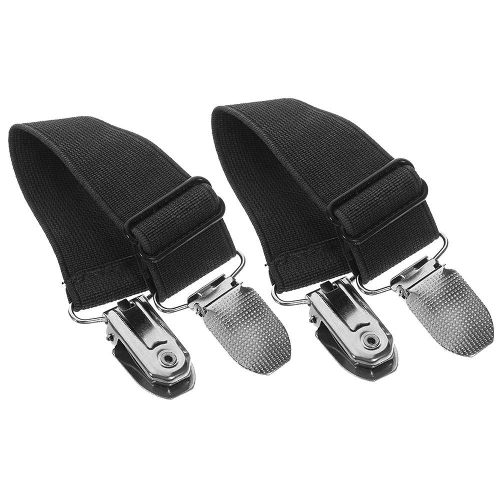 Correas elásticas ajustables para botas, Clips para pantalones a prueba de viento, herramienta de fijación para piernas, para ciclismo al aire libre, elástico de Metal Unisex, 2 uds.