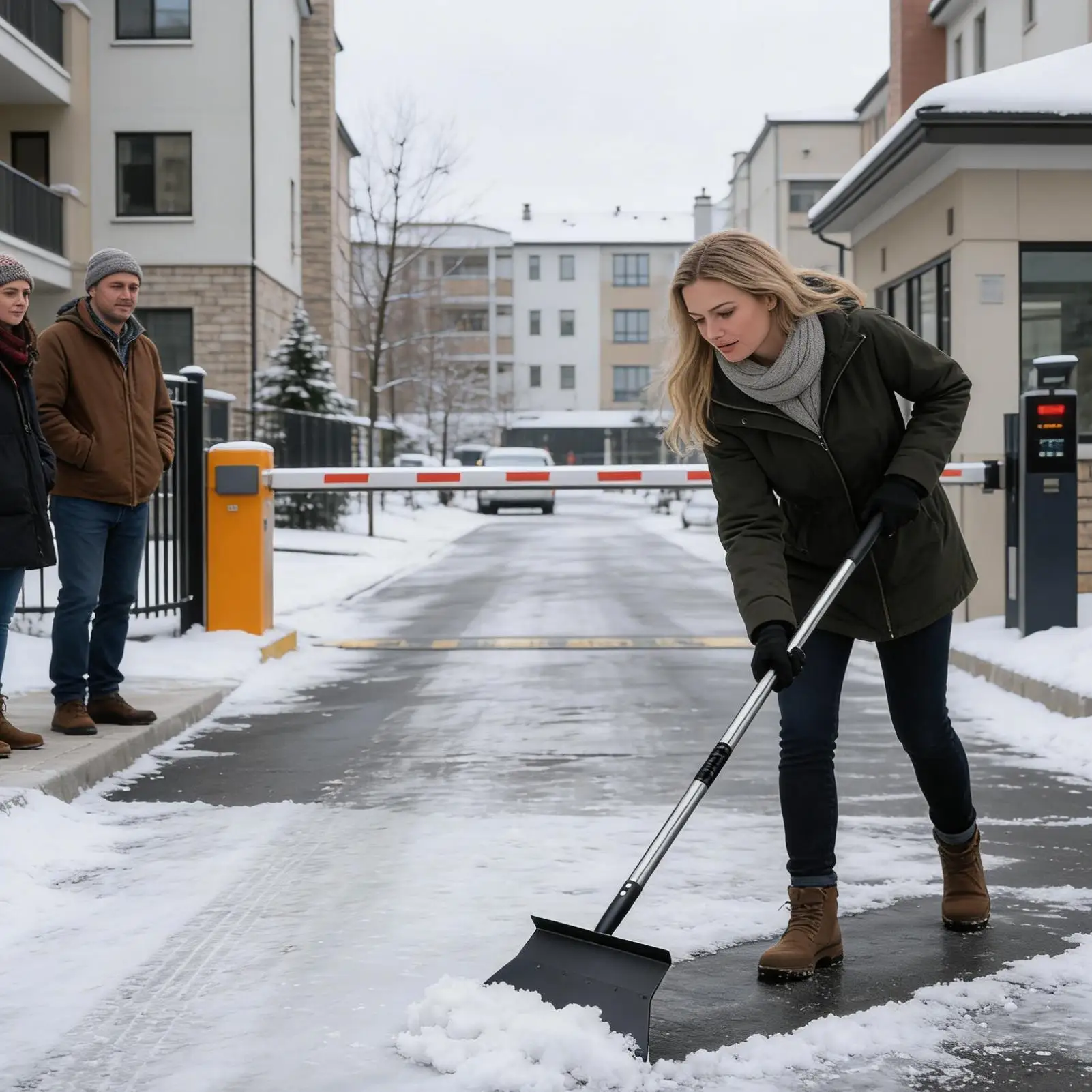 Ice Shovel For Driveway Heavy Duty Cleaning Tools Winter Shovel Snow Removal Tools For Truck Car Commercial Residential Roof