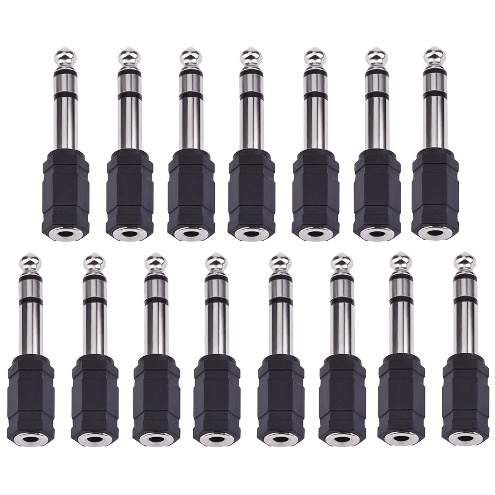 

15pcs 6 5mm To 3 5mm Male Female Audio Cable Adapter Microphone Connector Plug For Amplifier VCD DVD Computer Socket