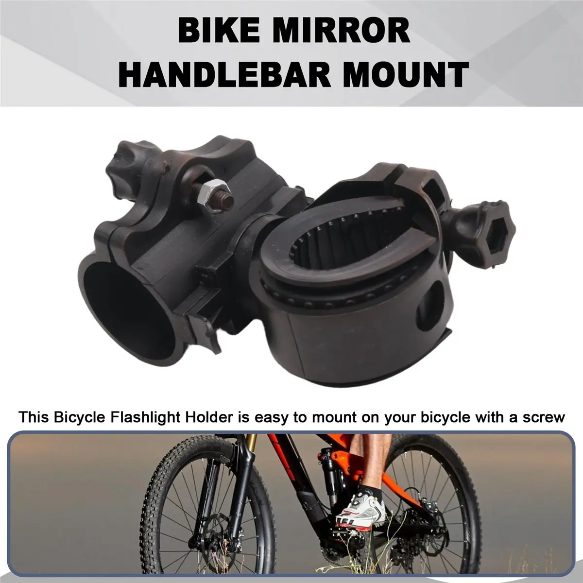 

AD10 1PC LED Torch Bracket Mount Holder Sports Accessories Bicycle Lights Mount Holder 360 Rotation Cycling Bike Flashlight