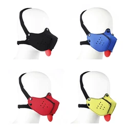 Neoprene Puppy Play Dog Mask Removable Muzzle Bondage Slave Pet Roleplay Party Gay Puppy Mask Bdsm Mask Sex Toys for Couples