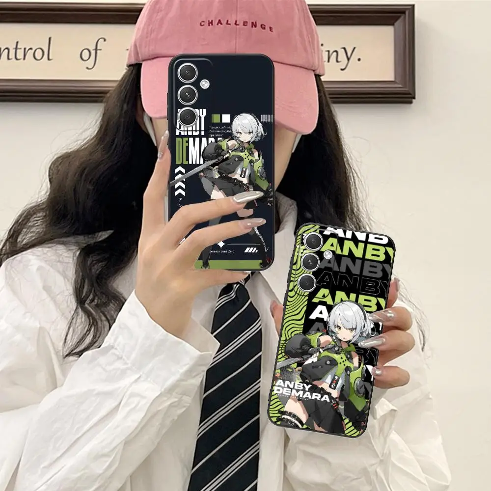 

ZZZ Silver Soldier Anby Phone Case for Samsung Galaxy S25 S24 S23 S22 S21 S20 Note20 Plus FE Ultra Colour Protective Smartphone