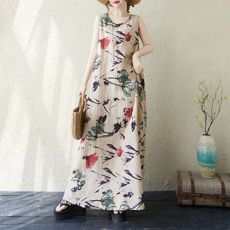 

Летняя мягкая хлопково-льняная одежда Ne Maxi Dr, пляжная одежда, повседневная удобная свободная длинная женская жилетка Dr Dr