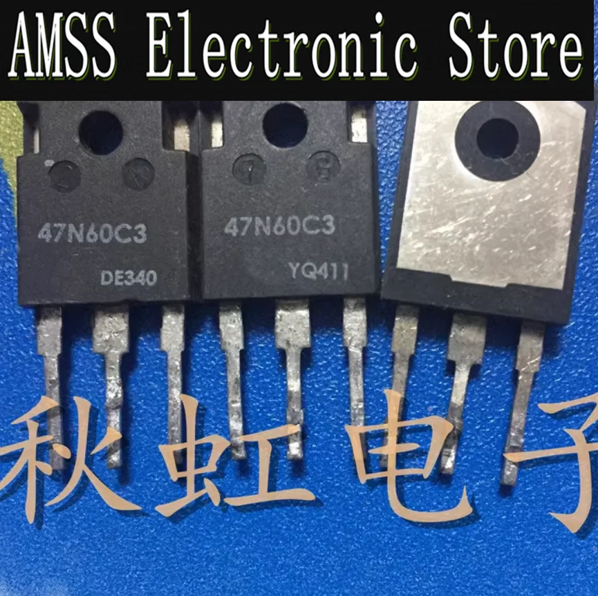 5pcs 47N60 SPW47N60C3 47N60C3 47N60CFD Transistor original TO-247 para desmontagem de placa de circuito
