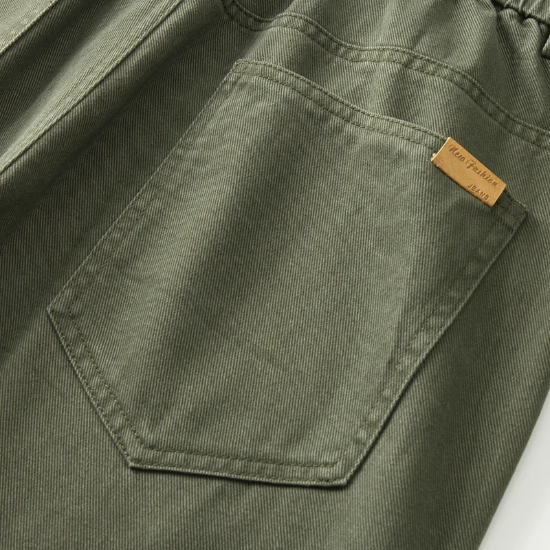 100% القطن الرجال فضفاض واسعة الساق السراويل لينة تنفس فضفاض مستقيم بناطيل كاجوال ربيع الخريف موضة الكورية الشارع الشهير