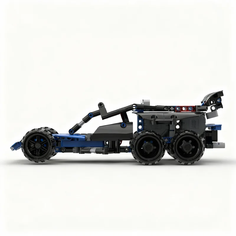 244개 MOC 더블 풀백 킹 테크니컬 모델 블록 장난감 DIY 크리스마스 선물 건설 아이디어 창의적 교육