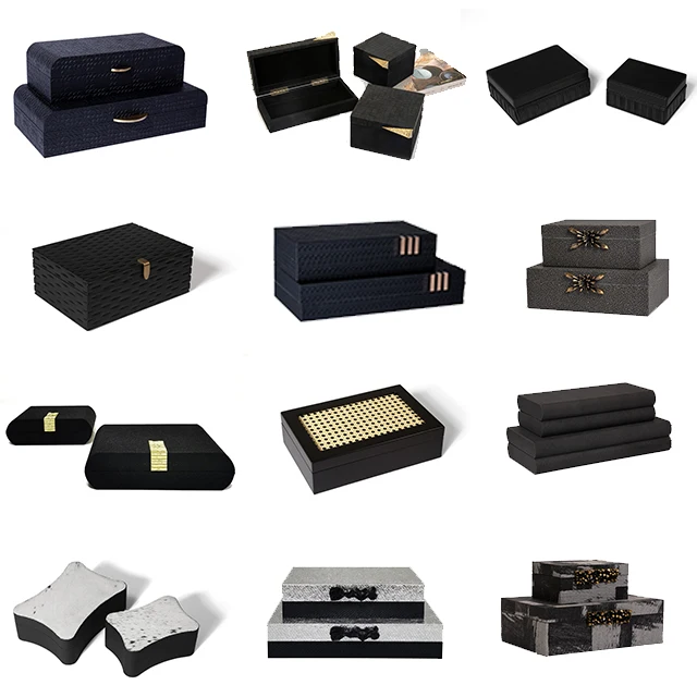 Kotak Penyimpanan Organizer Mewah Kulit Tenun Kotak Penyimpanan Perhiasan Persegi Panjang Kulit Desain Sederhana Modern