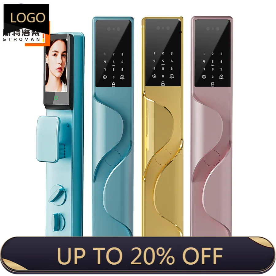 

STLF WiFi Smart 3d Face Recognition Door Lock Tuya Security Outdoor Active Intercom Lock Home Security Door Lock