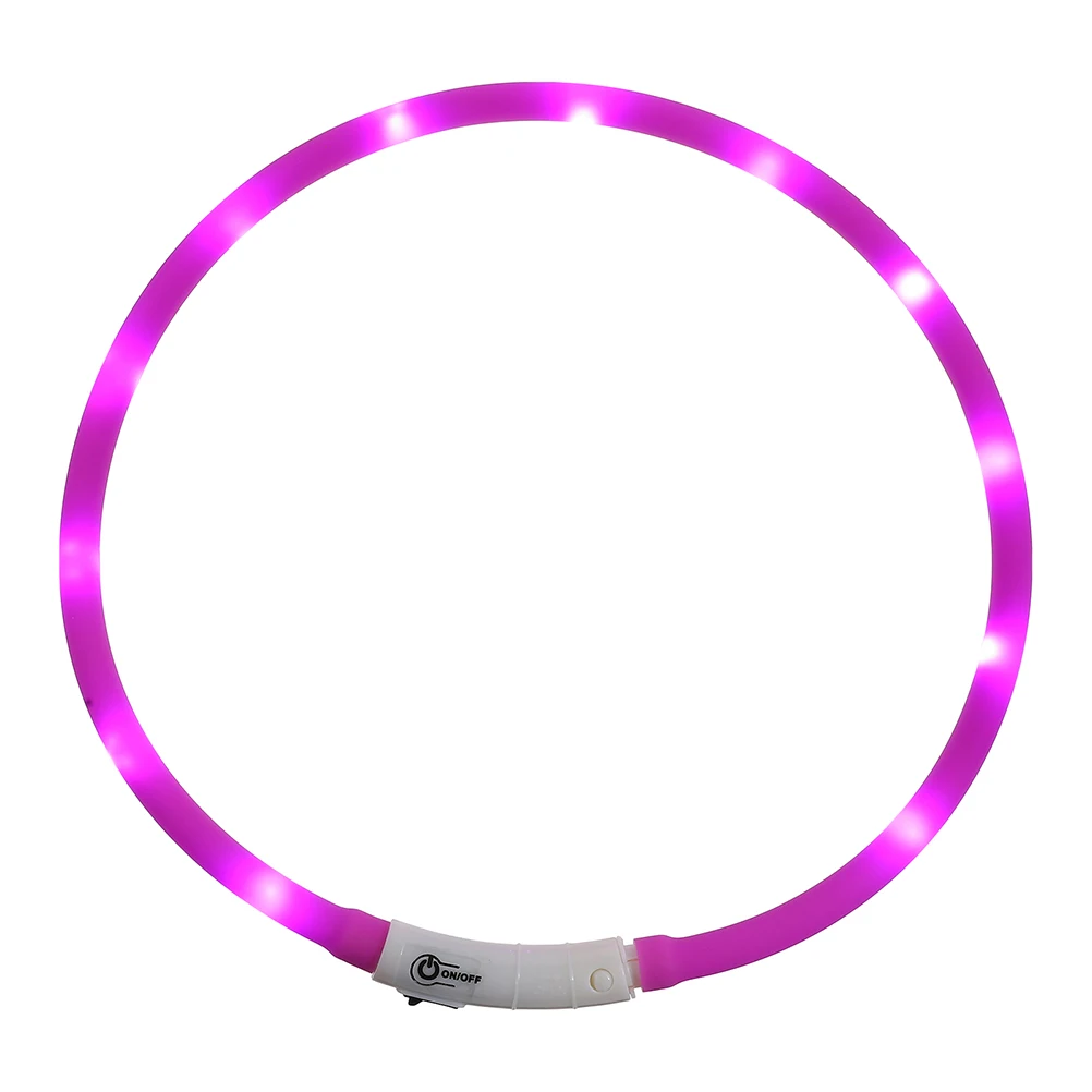 

1Pcs LED Pet Collar USB Charging Night Safety Glowing Dog Cat Kitten Unique Luminous Collar Anti Loss Flashing Neck Strap
