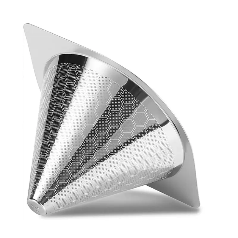 A02F-Reusable Coffee Filter Paperless Fine Mesh For Chemex 6/8/10 Cup For Bodum& Hario Pour Over Coffee Dripper