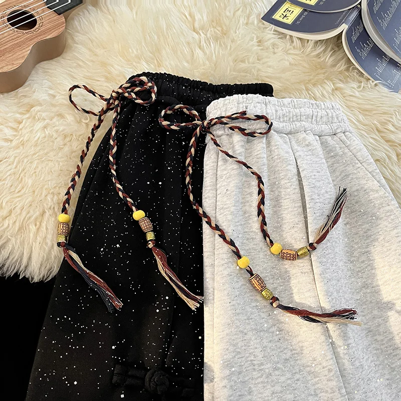 

Новые китайские мужские спортивные брюки: летние, тонкие, укороченные, свободные, повседневные, средней длины, для подростков, модные, прямого кроя