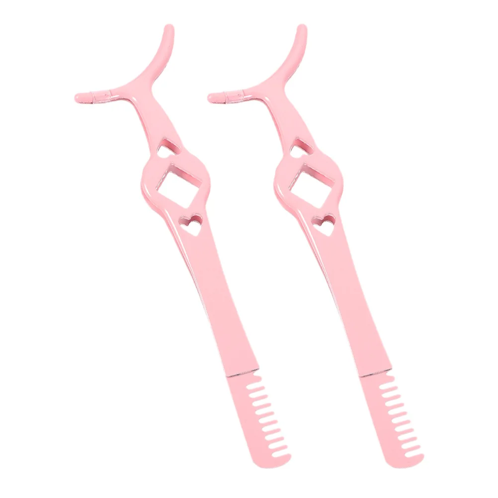 

2Pcs Lash Clamp Tweezers Eyelash Tweezers Stainless Steel Eyelash Applicator Tool Lightweight Portable Makeup Tools for Women
