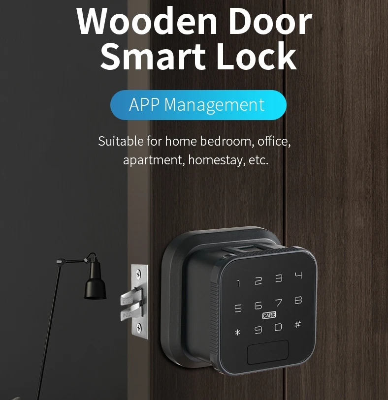 2023 New Tuya smart lock for Fingerprint WiFi  lock with Fingerprint/Password/Card/Key/App unlock