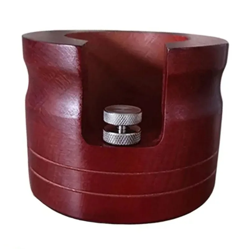 

Impact Resistant Wooden Holder Rack Bottomless Portafilter Stand Espresso Tool 54Mm