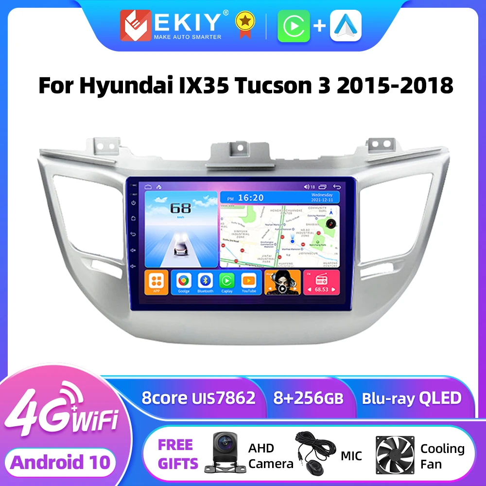 

Автомагнитола EKIY T7 Android 10,0 для Hyundai IX35 Tucson 3 2015-2018 мультимедийный плеер стерео навигация GPS NO 2din магнитофон