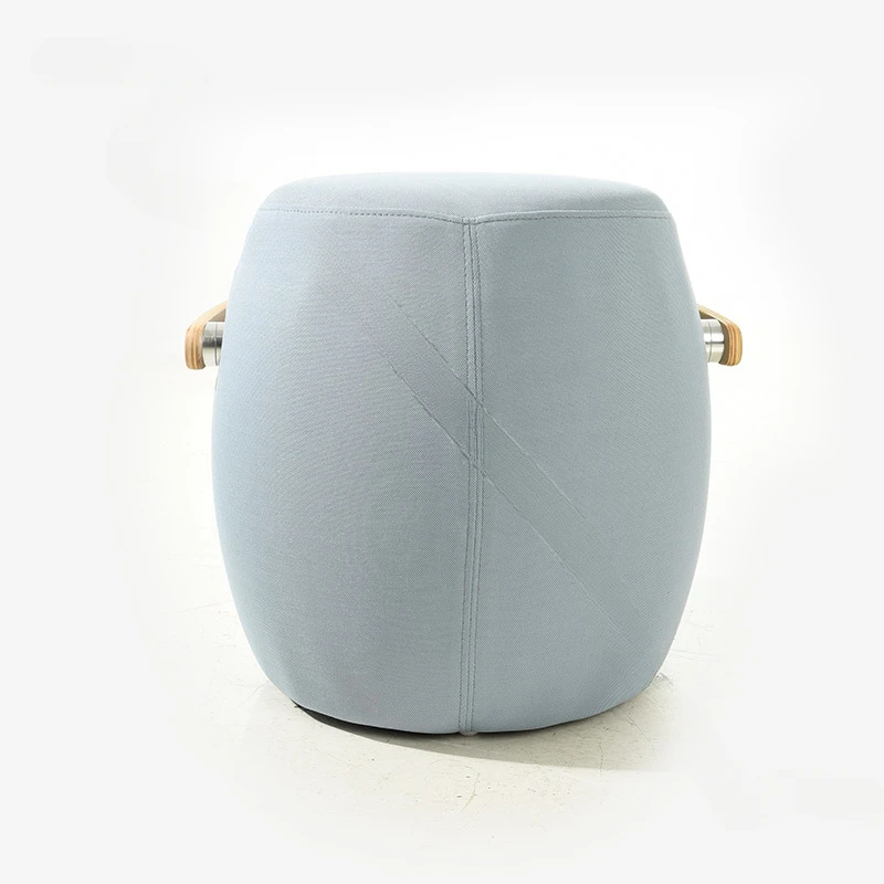 Fabric Small Apartment Round Stools Hallway Porch Low Footstool Simple Living Room Sofa Shoe Changing Stool Hotel Cafe