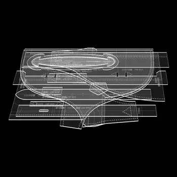 YOMDID 時尚胸包皮革模板手工 DIY 單肩包製作壓克力模板耐用皮革工藝配件 6 最佳銷售 皮革包模板 - №2