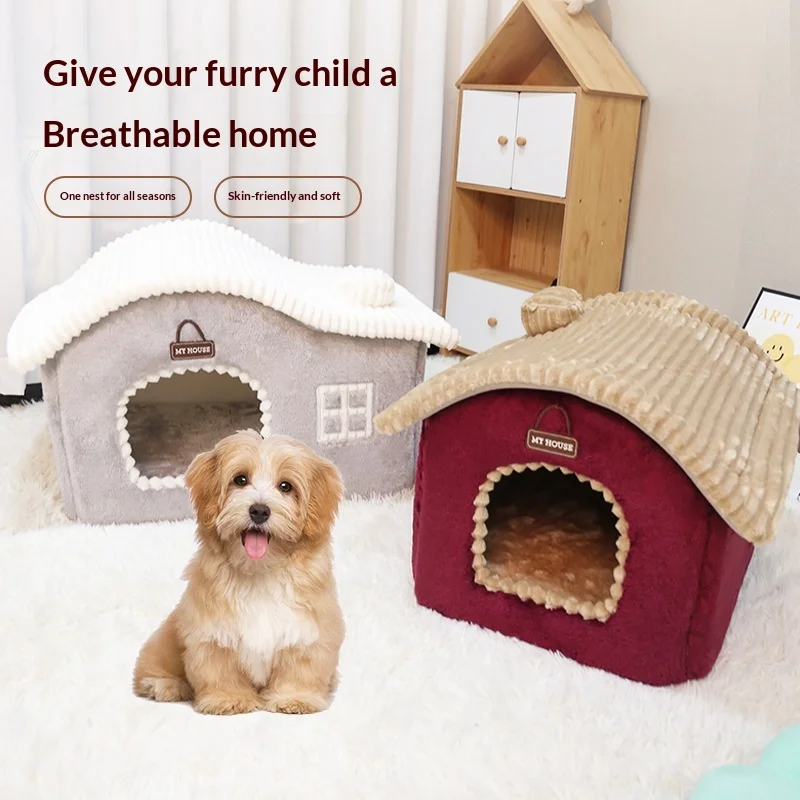 Cama nido acolchada para gatos y perros pequeños, tapete lavable - imagen 5