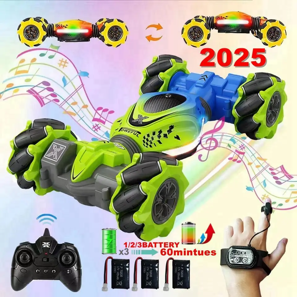 4WD RC Car Toy 2.4G Radio Remote Control Cars RC Watch Gesture Sensor Rotation Twist Stunt Drift Vehicle Toy for CHildren Kids