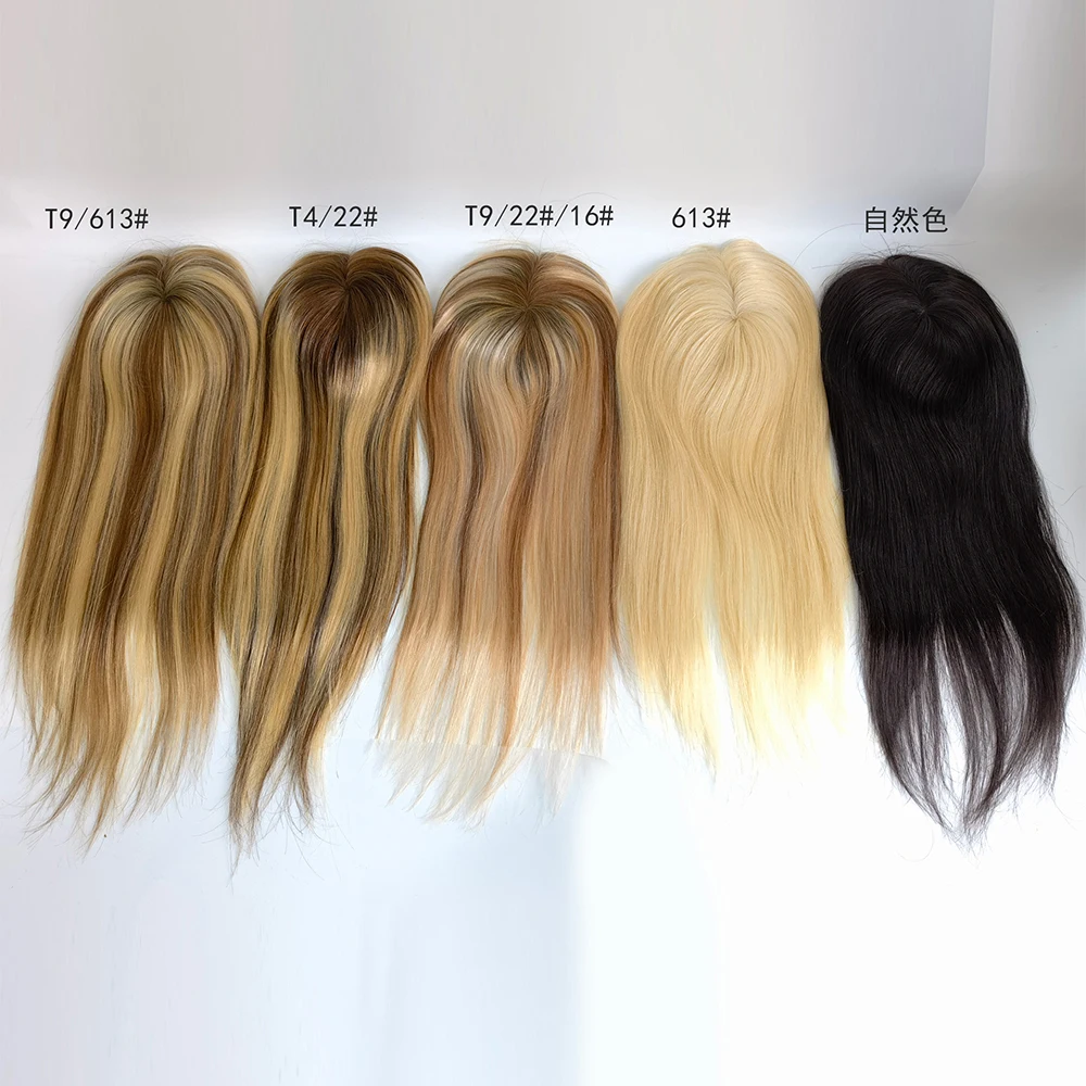 6x5inch Mono Hair Topper Human Hair Premium Hantied Hair Wigs For Women 100% Chinese Cuticle Remy Human Hair Hairpieces