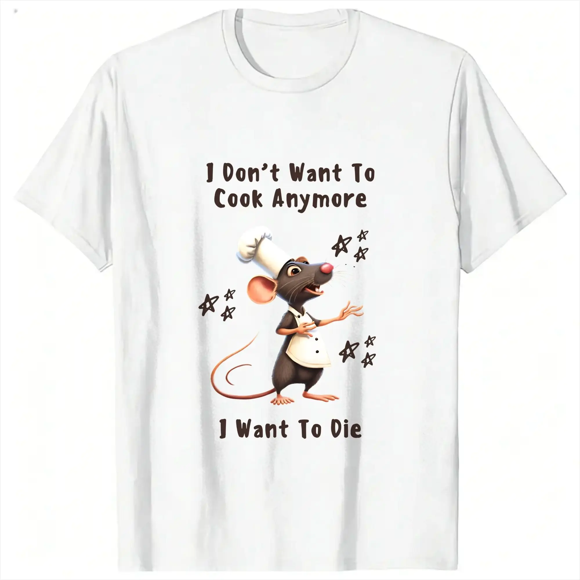 Ratatouille T Shirt Beach  Streetwear T-Shirts 100 Cotton Trending Tee Shirt For Men Short Sleeve Casual Tops
