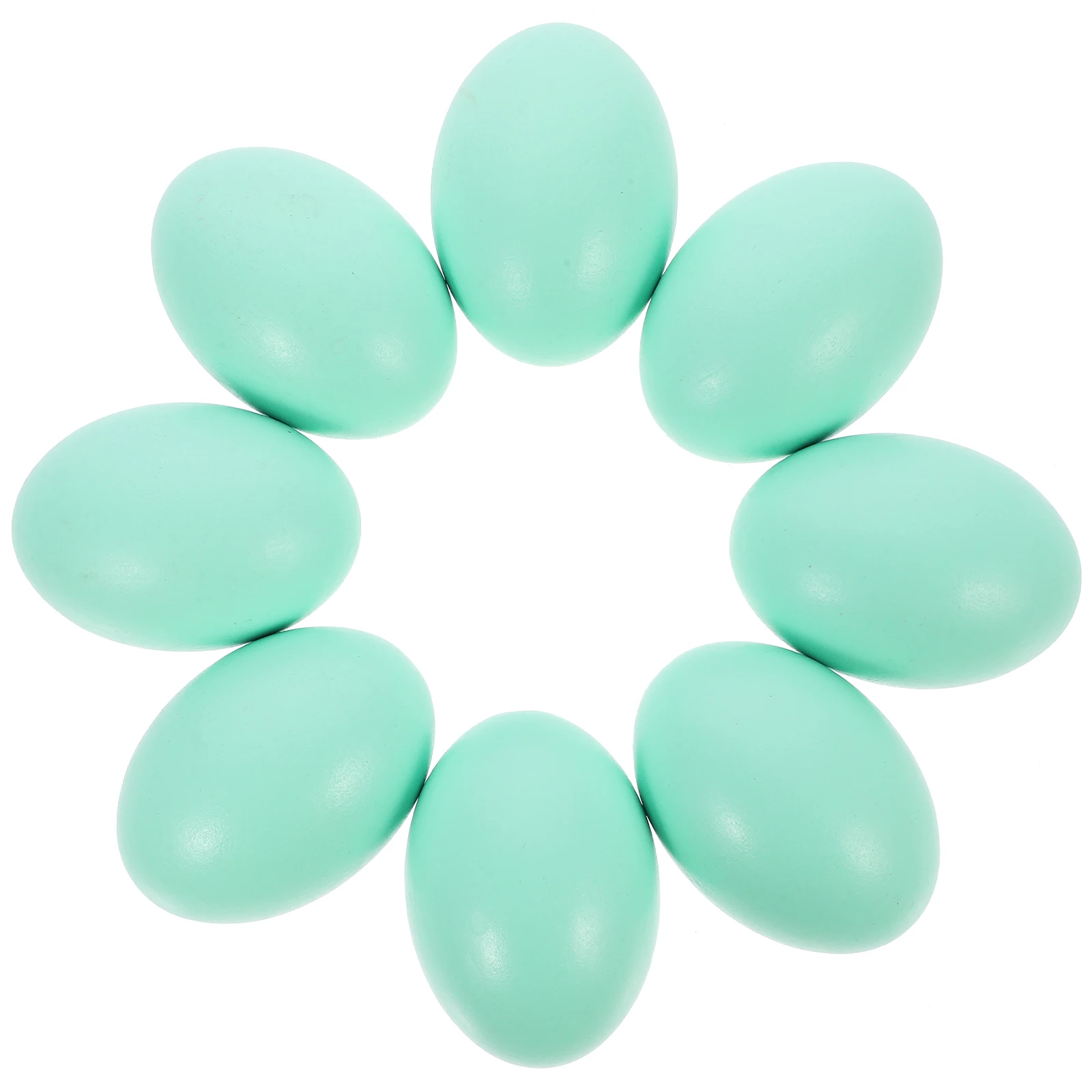 

8pcs Simulation Wooden Eggs Unfinished Diy Craft Set For Easter Party Decor Home Art Supplies Kids Creative Projects Blank Wood