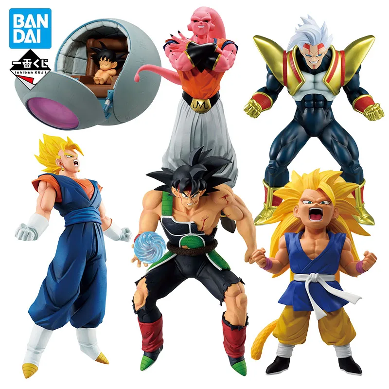 Dragon Ball Genuine Bandai Ichiban KUJI Vegetto Majin Buu Burdock Battle Highlights Anime Figure Collectible Model Doll Ornament