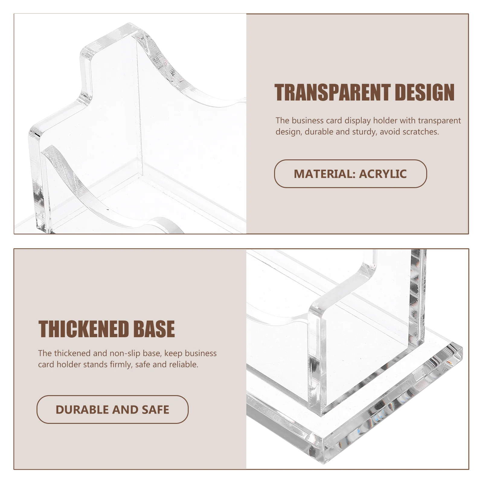 

Thickened Large Capacity Transparent Acrylic Business Display Stand Desktop Card Holder For Office Home Clear Visiting Card Box