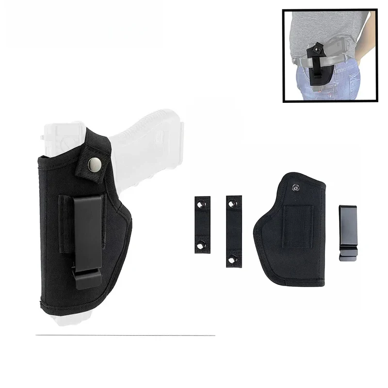 1-6pcs Universal Gun Holster Concealed Carry Holsters Belt Metal Clip IWB OWB Holster Airsoft Gun Bag For All Size Handguns